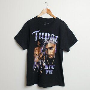Tupac All Eyez On Me Shirt Mens Large Black Rap Tee